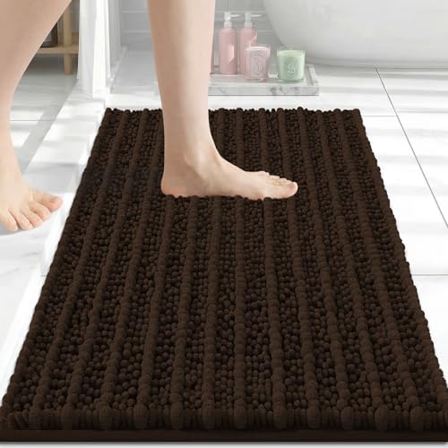 Arotive Bathroom Rugs Mat 24x16, Soft Absorbent Chenille Shaggy Bath Mat