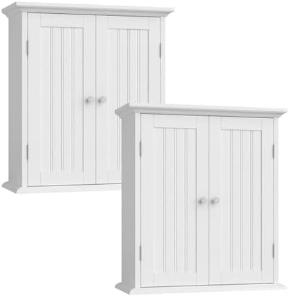 ChooChoo Bathroom Wall Cabinet Set of 2, Over The Toilet