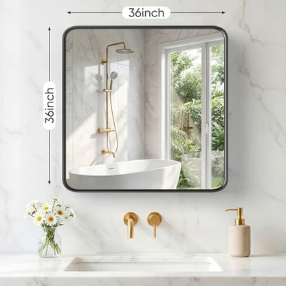 NEWBULIG Bathroom Mirror for Over Sink, 36X36 Inch Wall Vanity Mirror