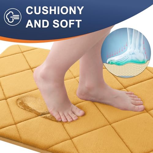 OLANLY Memory Foam Bath Mat 59x24, Ultra Soft and Absorbent Bathroom Rugs