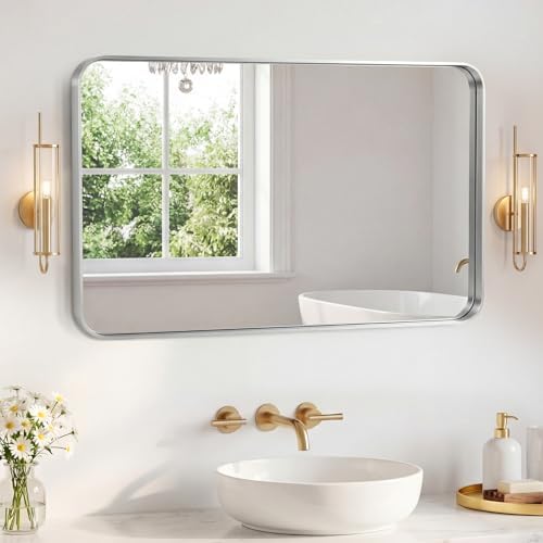 NEWBULIG Bathroom Mirror for Over Sink, 32X48 Inch Wall Vanity Mirror