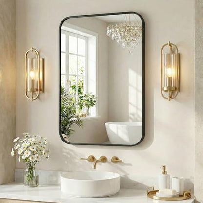 Sweetcrispy Bathroom Wall Mirror, Vanity Mirror for Over Sink, 30x40 Inch