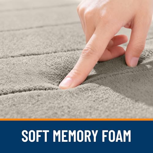 OLANLY Memory Foam Long Bathroom Rugs Runner 47x17, Super Soft Absorbent