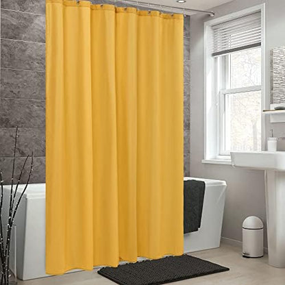 ALYVIA SPRING Waterproof Fabric Shower Curtain or Liner Yellow, 72x72