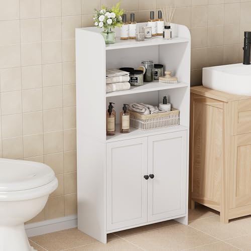 Homhedy Small Bathroom Storage Cabinet, Toilet Paper Storage Cabinet