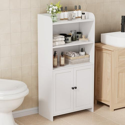 Homhedy Small Bathroom Storage Cabinet, Toilet Paper Storage Cabinet