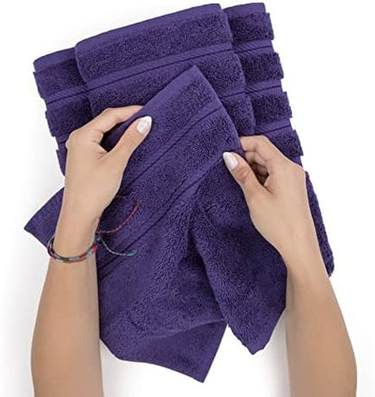 American Soft Linen 100% Cotton Luxury Turkish Towels, 4 PC Hand Towel Set