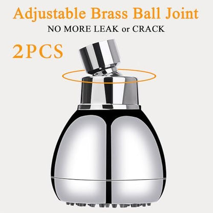 AISOSO Fixed Shower Head High Pressure 2PCS 3 Inch Showerhead Chrome