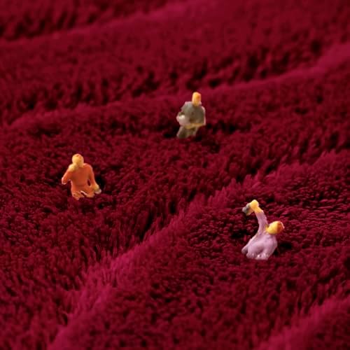 MINIDEAR Bathroom Rugs 24x17 Wine Red - Thick Memory Foam Bath Mat, Ultra Soft & Plush Fluffy, Non-Slip, Quick Dry, Absorbent Washable Floor Microfiber Mat for Tub, Home Decor Accessories