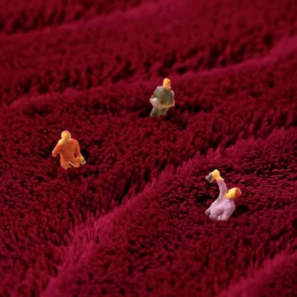 MINIDEAR Bathroom Rugs 24x17 Wine Red - Thick Memory Foam Bath Mat, Ultra Soft & Plush Fluffy, Non-Slip, Quick Dry, Absorbent Washable Floor Microfiber Mat for Tub, Home Decor Accessories