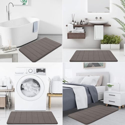 Buganda Memory Foam Bath Mat 60 x 24, Ultra Soft Absorbent Bathroom Rugs