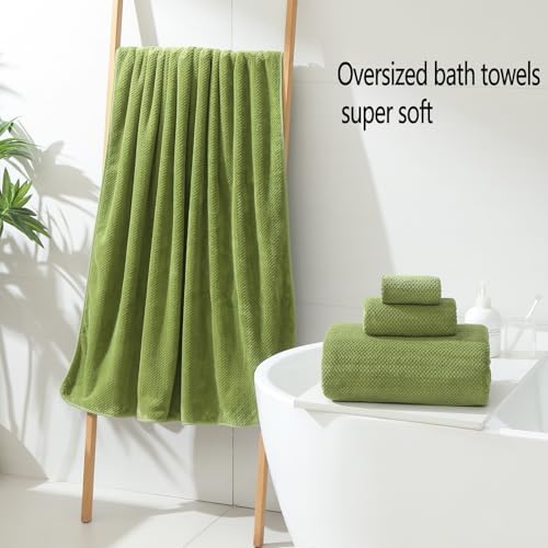 YTYC 39x78 Bath Sheets,Towels for Bathroom,Sage Green,2-Pieces