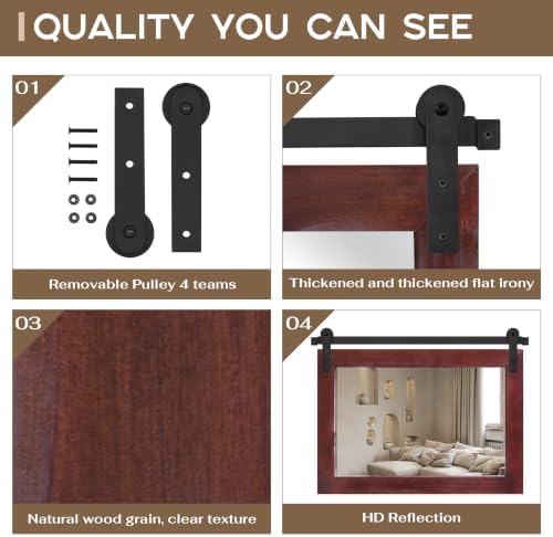 COGOOD Farmhouse Bathroom Mirrors for Over Sink - 30 x 41 Espresso