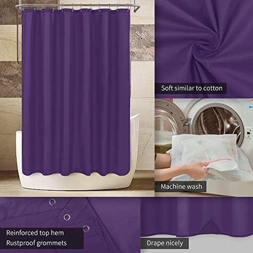 ALYVIA SPRING Waterproof Fabric Shower Curtain or Liner Royal Purple, 72x72