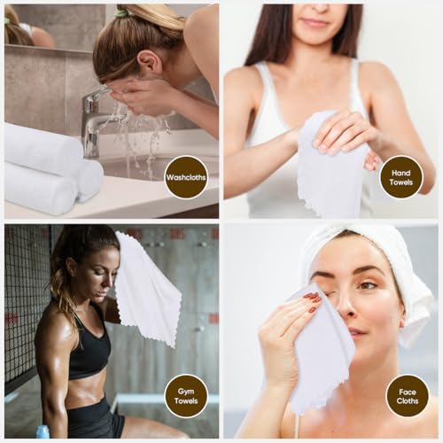 Orighty Washcloths 48 Pack, Ultra Soft Face Towels 12 x 12 inch