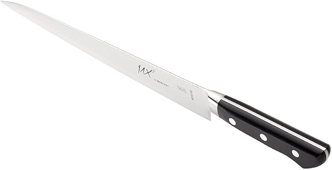 Mercer Culinary Mx3 Premium San Mai VG-10 Steel Core Blade Sujihiki Knife, 270mm10.6 Inch,Black