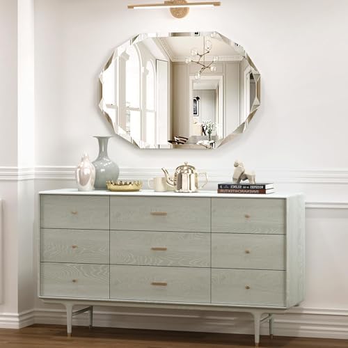 20x30 Inch Bathroom Mirrors for Over Sink, Round Frameless Mirrors for Wall