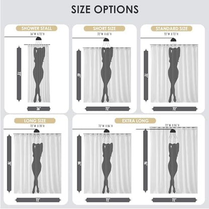 Madison Park Saben Shower Curtain for Bathroom, 72 x 72, Taupe/Black