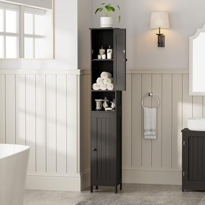 Homleke Tall Bathroom Storage Cabinet with 2 Doors, Slim Bathroom Cabinet