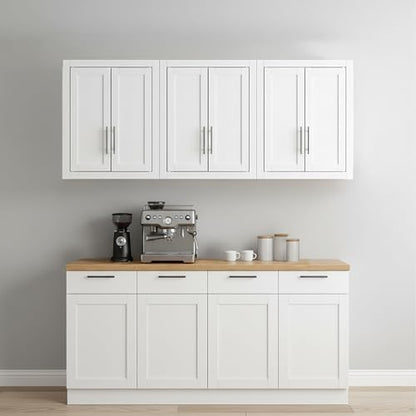 Crosley Furniture Savannah 3-Piece Wall Cabinet Set