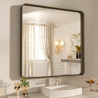 WEER Bronze Bathroom Vanity Mirror 36X30 Inch