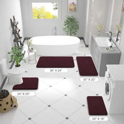OLANLY Bathroom Rugs 30x20, Extra Soft Absorbent Chenille Bath Rugs