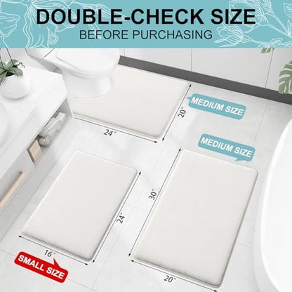 Smiry Memory Foam Bath Mat 47x17, Extra Soft and Absorbent Bathroom Rugs