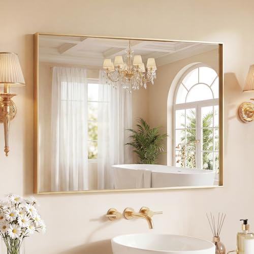 Sweetcrispy Bathroom Mirrors for Over Sink, 30" x 36" Rectangle Wall Mirror