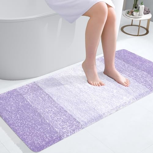 OLANLY Bathroom Runner Rug 47x20, Extra Soft Absorbent Microfiber Bath Rugs