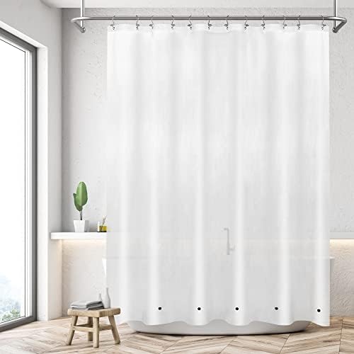 Mrs Awesome Frosted Shower Curtain Liner with 6 Magnets, 72x72