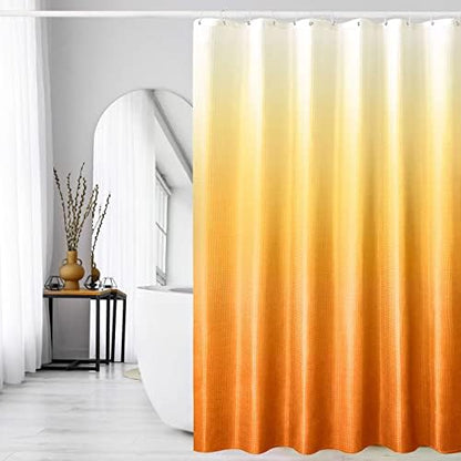 Gibelle Orange Ombre Fabric Shower Curtain for Bath Decor, 72 x 72