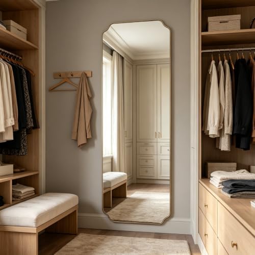 ANDY STAR 24" x 65" Brushed Gold Full Length Mirror for Wall