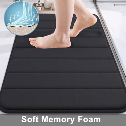 Buganda Memory Foam Bath Mat 47 x 20, Ultra Soft Absorbent Bathroom Rugs