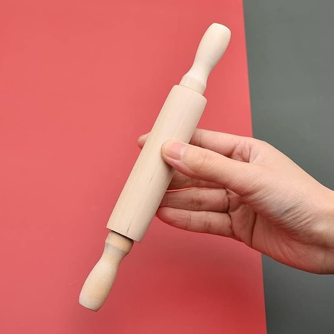 3pcs Wooden Mini Rolling Pin Baking Small Dough Rolling Pins for Fondant Pastry Pizza Crafting and Imaginative Play for Christmas Presents Mini Rolling Pin Rolling Pins Kitchen and Dining(6 Inch)