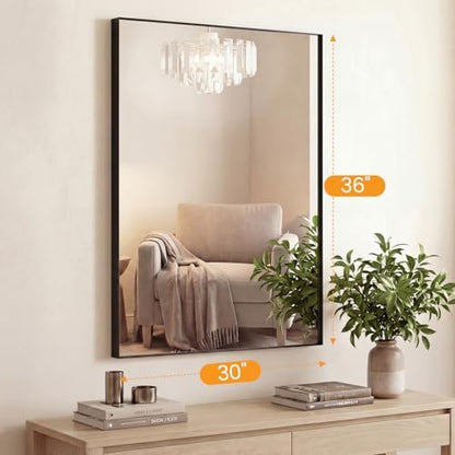 Sweetcrispy Bathroom Mirrors for Over Sink, 30" x 36" Rectangle Wall Mirror