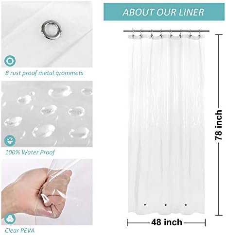 Mrs Awesome 48x78 Stall Size Shower Curtain Liner Clear