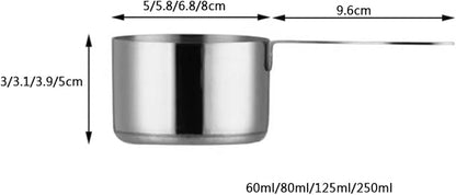 Gravy Boat Stainless Steel Measuring Sauce Boat Spoon Measuring Cup Kitchen Scale Measuring Spoon Milk Powder Coffee Baking Dosing Tool Gravy Jug