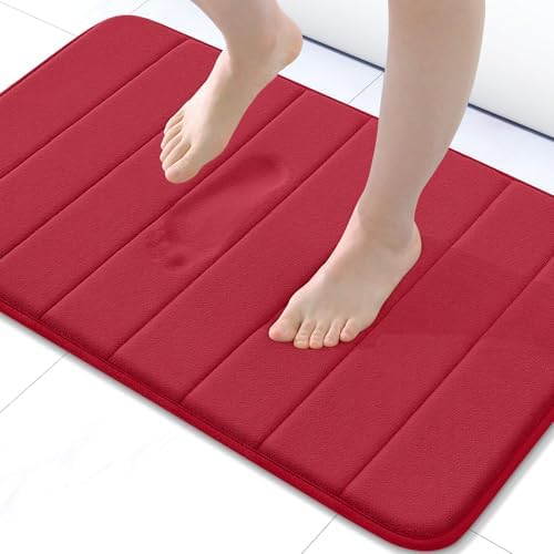 Buganda Memory Foam Bath Mat 24 x 16, Ultra Soft Absorbent Bathroom Rugs