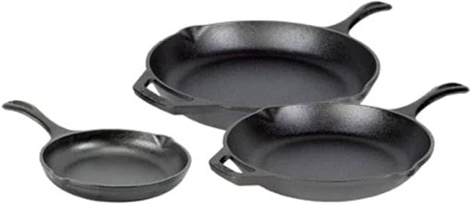 Lodge Chef Collection 3pc Set (8”, 10", & 12" Skillet)