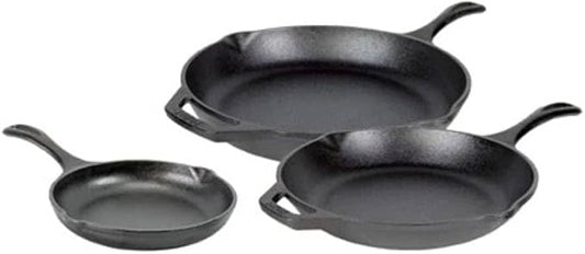 Lodge Chef Collection 3pc Set (8”, 10", & 12" Skillet)