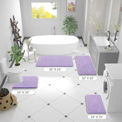 OLANLY Large Bathroom Rugs 70x46, Extra Soft Absorbent Chenille Bath Rugs