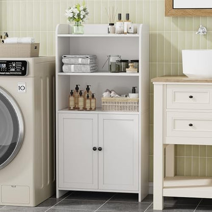 Homhedy Small Bathroom Storage Cabinet, Toilet Paper Storage Cabinet