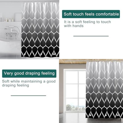 Shower Curtain Liner, 100% Waterproof Peva Shower Curtains with 3 Duty Heavy Bottom Magnets and 12 Rust Proof Grommets, 72x72 Weighted Shower Liner for Shower Stall, Bathtubs