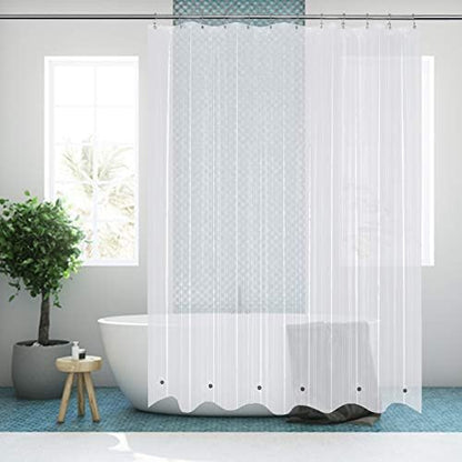 Mrs Awesome Shower Curtain Liner Heavy Duty with 6 Magnets Clear