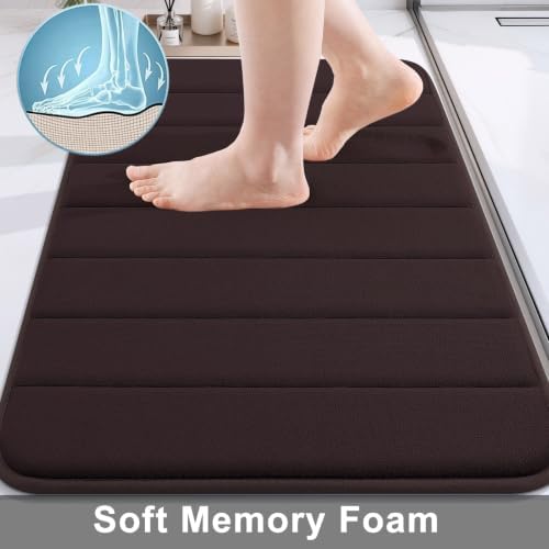 Buganda Memory Foam Bath Mat 40 x 24, Ultra Soft Absorbent Bathroom Rugs
