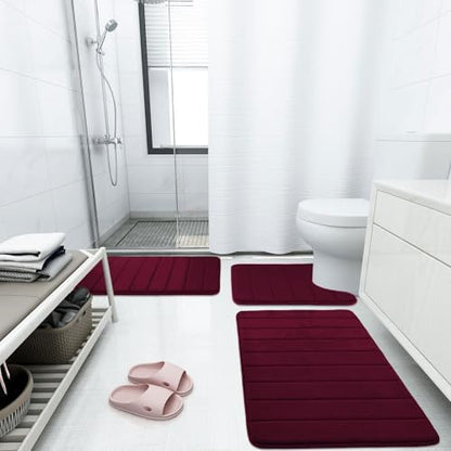 Buganda Memory Foam Bath Mat 24 x 16, Ultra Soft Absorbent Bathroom Rugs