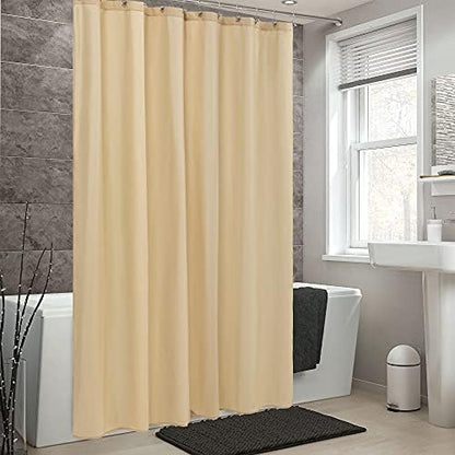 ALYVIA SPRING 72x78 Long Waterproof Fabric Shower Curtain or Liner Khaki