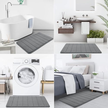 Buganda Memory Foam Bath Mat 40 x 24, Ultra Soft Absorbent Bathroom Rugs