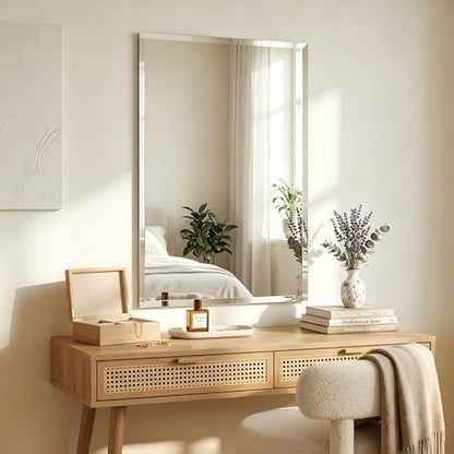 24x36 Inch Bathroom Mirrors for Over Sink, Frameless Mirrors for Wall