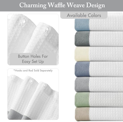 Madison Park Spa Waffle Weave Stall Shower Curtain, 36 x 72, Grey